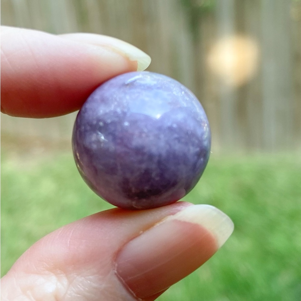 Lepidolite Crystal Sphere. Positive Vibration Energy Healing Spiritual Stone - Picture 7 of 12